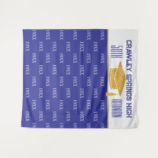 50th Reunion Pics!! Class Reunion Photo backdrop Wandkleed (Voorkant (horizontaal))