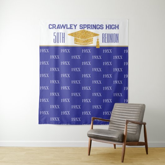 50th Reunion Pics!! Class Reunion Photo backdrop Wandkleed (In situ)