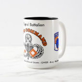 50th Signal Battalio Historic Coffee Mug #1 Tweekleurige Koffiemok (Voorkant rechts)