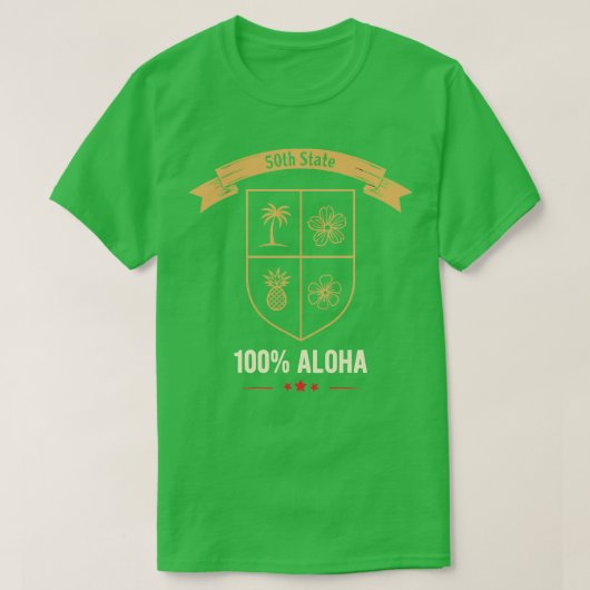 50th State 100 Aloha TShirt (Design voorkant)