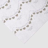 50th Trouwjubileum gouden hart weefsel papier (Detail)