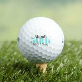 50th  Turquoise Personalized Titleist Pro V1 Golfballen (Insitu Shirt)