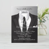 50th,Uitnodiging Man, om het even welke leeftijd, Kaart (Staand voorkant)