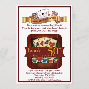 50th, Verjaardag Man Casino, Gokfeest, Las Vegas Kaart