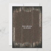 50th, Verjaardag man, elke leeftijd, hout, rustiek Kaart (Achterkant)