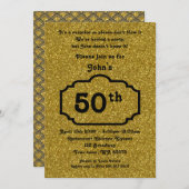 50th, Verjaardag Man, Partij Man, elke leeftijd, G Kaart (Voorkant / Achterkant)