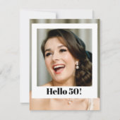 50TH Verjaardag Moderne foto Verrassing Kaart (Voorkant)