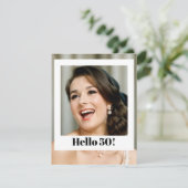 50TH Verjaardag Moderne foto Verrassing Kaart (Staand voorkant)