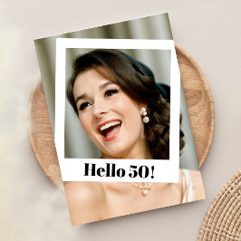 50TH Verjaardag Moderne foto Verrassing Kaart