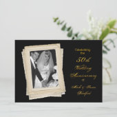 50th Wed. Jubileum nodigt uit - /foto Kaart (Staand voorkant)