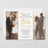 50th Wedding Anniversary Celebration Then and Now  Kaart (Voorkant)