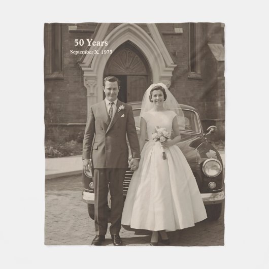 50th Wedding Anniversary Fleece Blanket Photo (Voorkant)