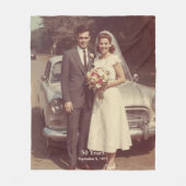 50th Wedding Anniversary Fleece Blanket Photo (Voorkant)