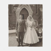 50th Wedding Anniversary Fleece Blanket Photo Deken (Voorkant)