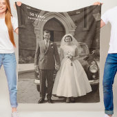 50th Wedding Anniversary Fleece Blanket Photo Deken