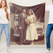 50th Wedding Anniversary Fleece Blanket Photo Deken