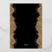 50th Wedding Anniversary Gold Faux Glitter  Folie Feestdagenkaart (Achterkant)