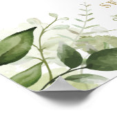 50th Wedding Anniversary Greenery Welcome Sign Poster (Hoek)