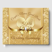 50th Wedding Anniversary Guest Book Personalized Gastenboek (Voorkant)