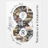 50th Wedding Anniversary Infinity Photo Collage Fleece Deken (Voorkant)