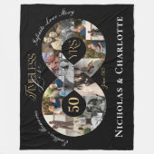 50th Wedding Anniversary Infinity Photo Collage Fleece Deken (Voorkant)