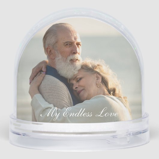 50th Wedding Anniversary Infinity Photo Collage Sneeuwbol (Achterkant)