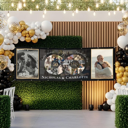 50th Wedding Anniversary Infinity Photo Collage Spandoek