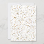 50th wedding anniversary Invitation, Greenery Kaart (Achterkant)