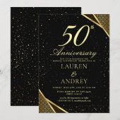 50th Wedding Anniversary Invitation Kaart (Voorkant / Achterkant)