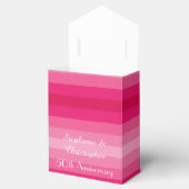 50th Wedding Anniversary, Minimalist Pink Stripes Bedankdoosjes (Geopend)
