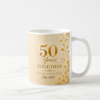 50th Wedding Anniversary Mug Golden Years Together Koffiemok