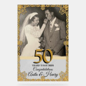 50th Wedding Anniversary or Any Year Acryl Bord (Voorkant)