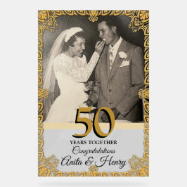 50th Wedding Anniversary or Any Year Acryl Bord