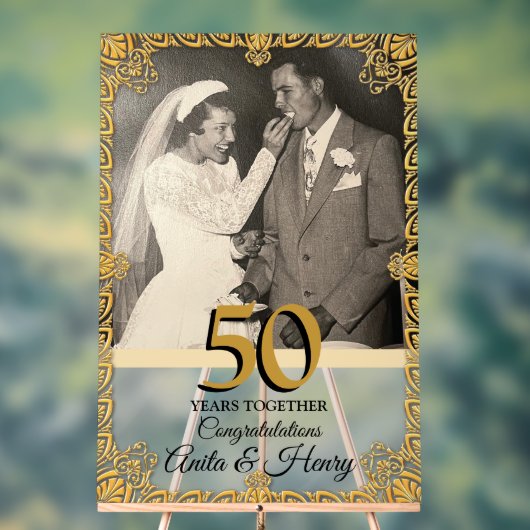 50th Wedding Anniversary or Any Year Acryl Bord (Neutraal)