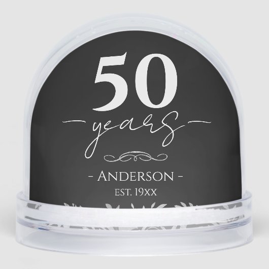 50th Wedding Anniversary Photo Sneeuwbol (Voorkant)