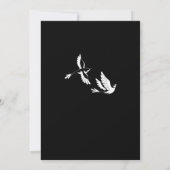 50th Wedding Anniversary Silver Birch Flying Birds Kaart (Achterkant)