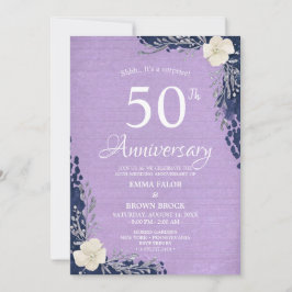 50th Wedding Anniversary Surprise Invitation Kaart