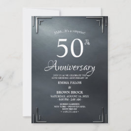 50th Wedding Anniversary Surprise Invitation Kaart