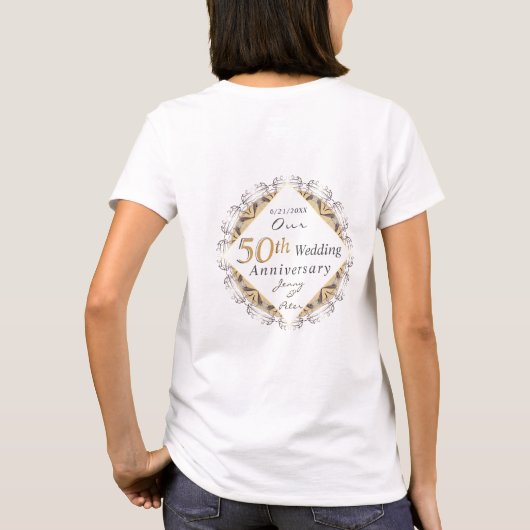 50th Wedding Anniversary  T-shirt (Achterkant)