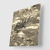 50th Wedding Jubileum 1970 2020 Chic Faux Gold Vierkante Klok (Hoek)