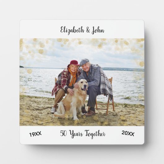 50th Wedding Jubileum Aangepast Fotoplaat (Voorkant)