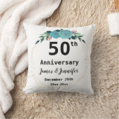 50th Wedding Jubileum Aangepaste namen en Jaar Kussen (Deken)