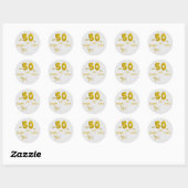 50th Wedding Jubileum Baloons DCSA48 Ronde Sticker (Vel)