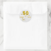 50th Wedding Jubileum Baloons DCSA48 Ronde Sticker (Tas)