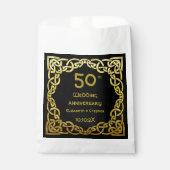 50th Wedding Jubileum Black & Gold Celtic Knot Bedankzakje (Voorkant)