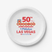 50th Wedding Jubileum Couples Las Vegas Trip Papieren Bordje (Voorkant)