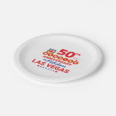 50th Wedding Jubileum Couples Las Vegas Trip Papieren Bordje (Gekanteld)