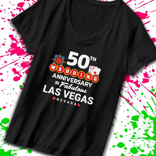 50th Wedding Jubileum Couples Las Vegas Trip T-shirt