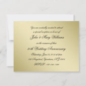 50th Wedding Jubileum Foto 4.25x5.5 Uitnodiging (Achterkant)