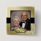50th Wedding Jubileum Foto Button (Voorkant)